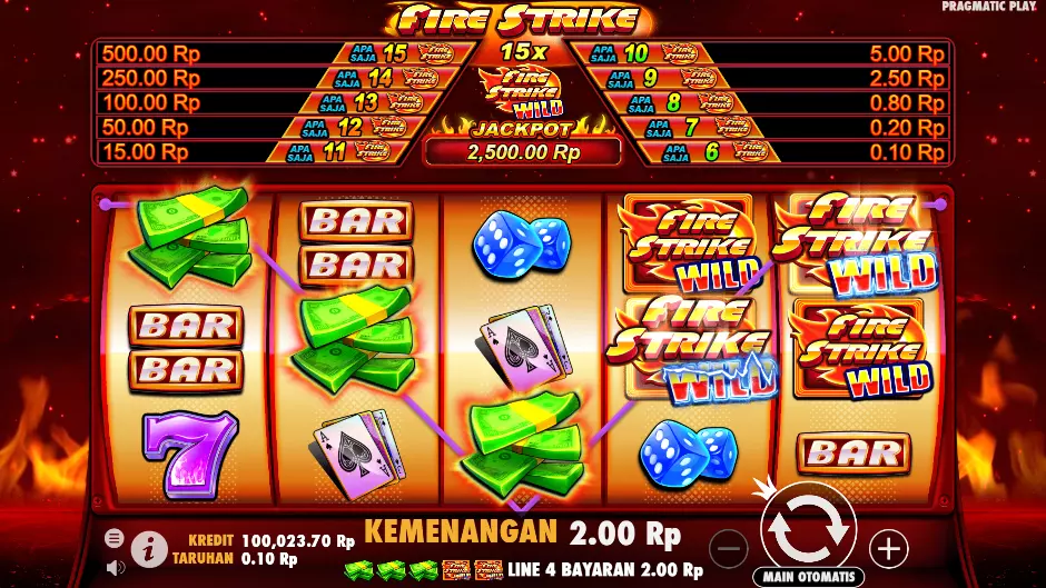 Slot Demo Fire Strike Gaya Permainan