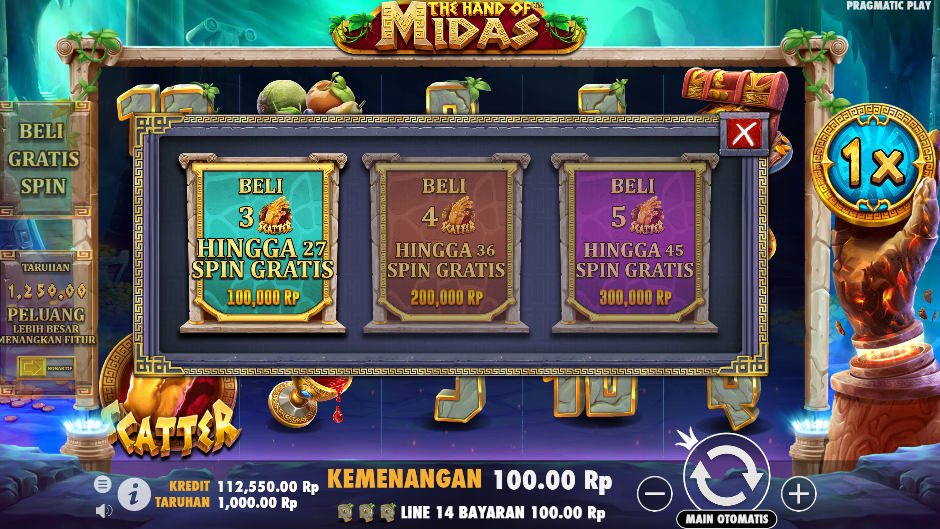 Hand of Midas Freespin